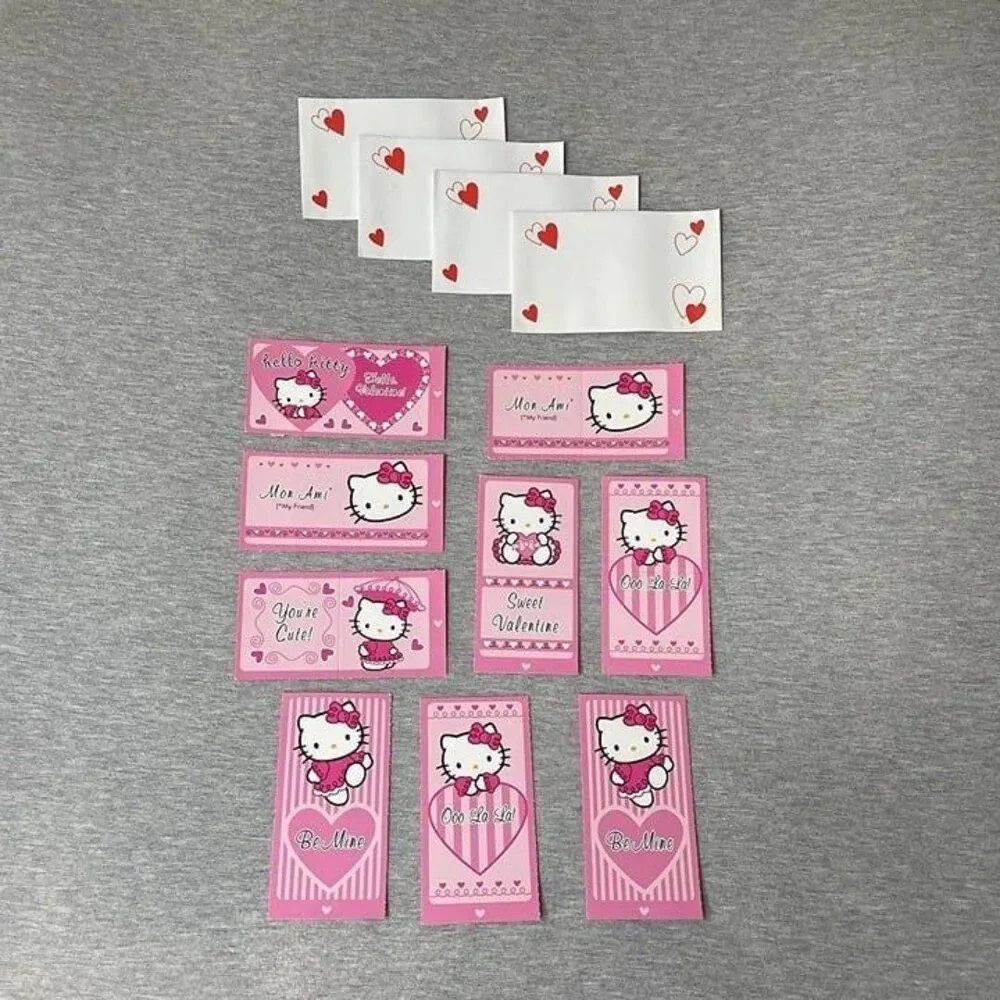 Hello Kitty Vintage Early 2000’s Valentines Day Cards 9 PCS. Set